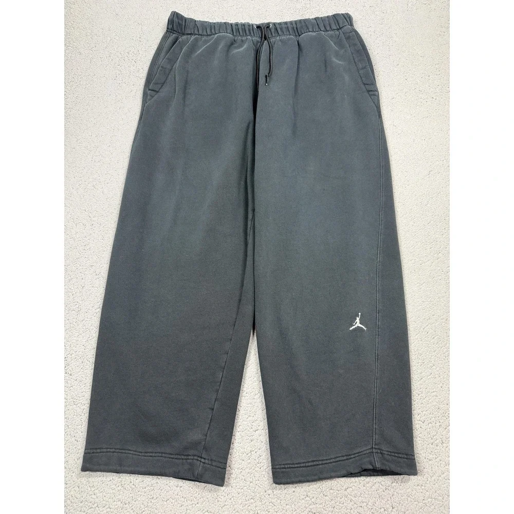Jordan Sweatpants Mens 2XL Black Fleece Relaxed Fit Straight Leg Basketball
